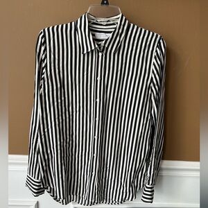 Everlane Striped Silk Blouse Size 2
